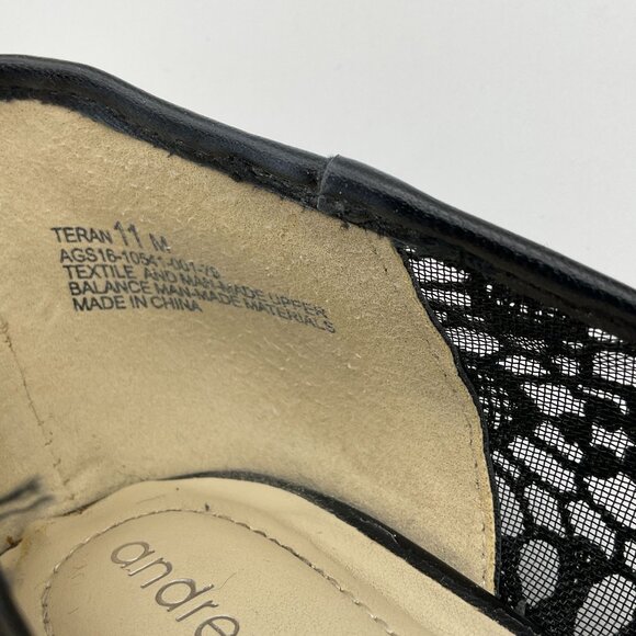 Andrew Geller Black Floral Lace Point Toe 3 Inch Heels Size 11M - Picture 6 of 9